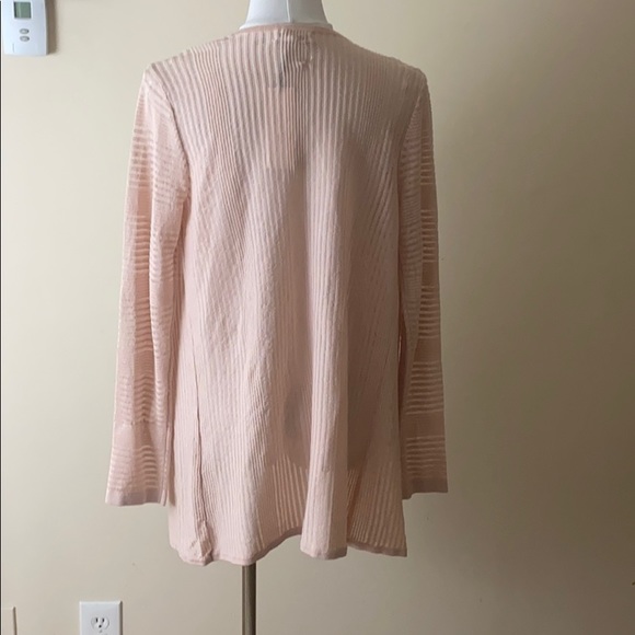 Calvin Klein sheer open front Cardigan blush - Picture 6 of 9